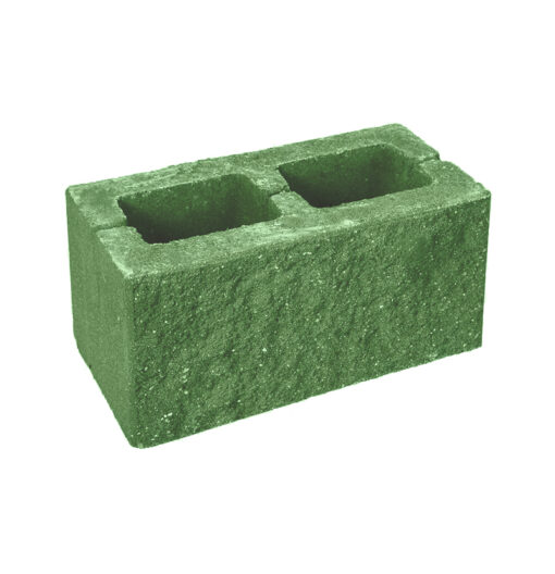 Блок колотый 3-сторонний 390х190х188 мм зеленый